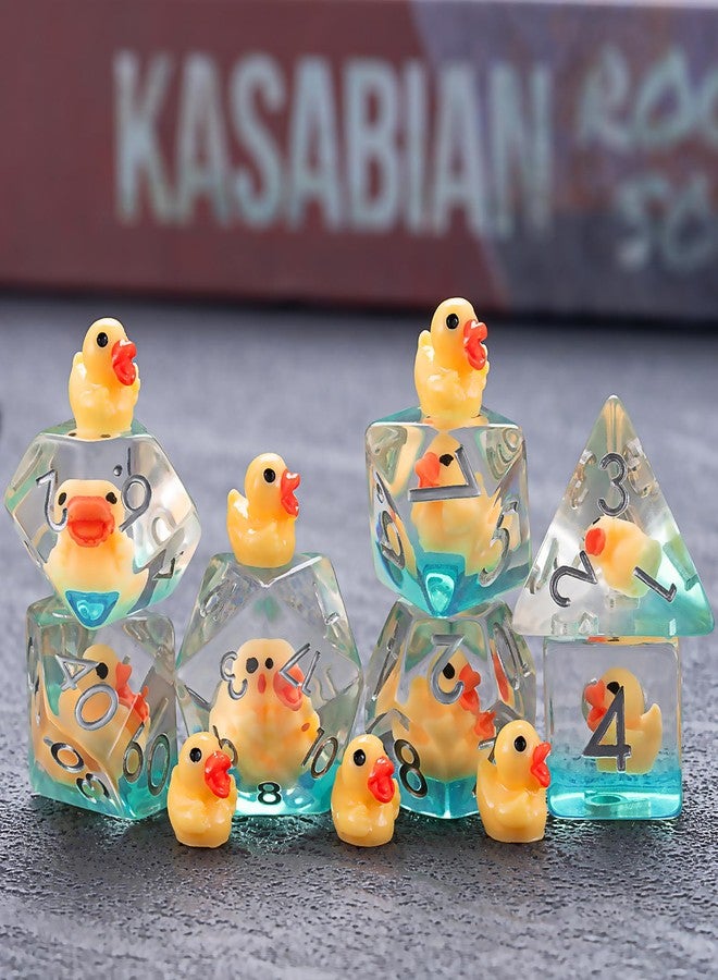 Maywin Duck D&D Resin Dice Set, Polyhedral DND Dice Animal Inclusion Dice D and D for Dungeons and Dragons MTG RPG Board Games for 15 Years and Up - Image 2